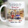 Loving You For The Rest Of My Life, Animated Couple By Fireplace - Personalized Custom Coffee Mug - CPL1266_MG