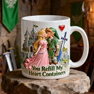 LoZd You Refill My Heart Containers - Personalized White Mug - Gift For Couple, Fan Movies HH01