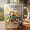 LoZd You'll Always Be Stuck With Me - Personalized White Edge-To-Edge Mug - Gift For Couples, Movie Fans NL122
