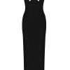 Luxury Push Up Strapless High Slit Bandage Maxi Formal Dress - Black Luxury Push Up Strapless High Slit Bandage Maxi Formal Dress - Black