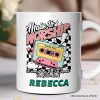 Made to Worship Christian Retro Personalized Mug, Psalm 150:6 Bible Verse Gift with Custom Name