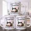 Making Something Beautiful One Stitch At A Time With Sewing Machine - Personalized Custom Coffee Mug - JBS109_MG
