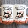 Making Something Beautiful One Stitch At A Time With Sewing Machine - Personalized Custom Coffee Mug - JBS109_MG