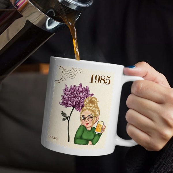 Making the World a Better Place Personalized White Ceramic Mug with Birth Year and Cartoon Girl Making the World a Better Place Personalized White Ceramic Mug with Birth Year and Cartoon Girl
