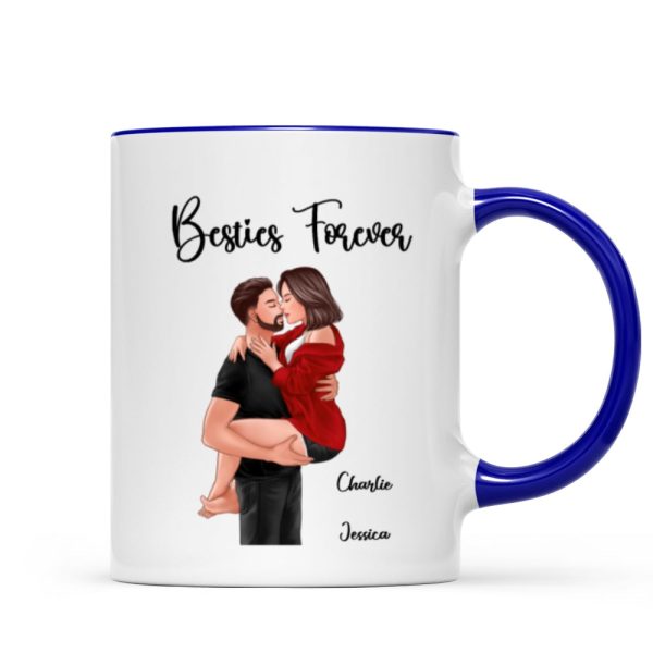 Man Holding Woman Kissing Together Since Gift For Couple Personalized Mug