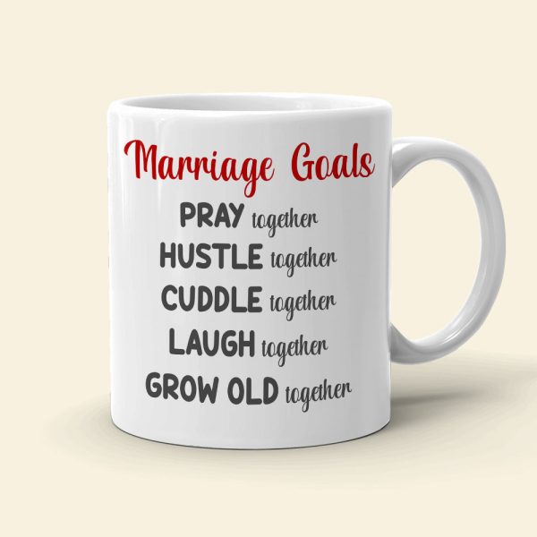 Marriage Goals List, Personalized Couple White Mug, Gift For Couples