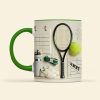 Match Day Tennis - Personalized Accent Mug - Gift For Tennis Lovers NL122