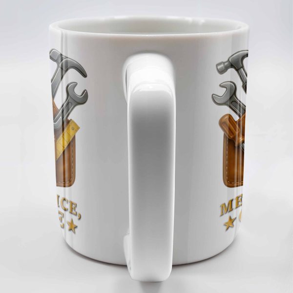 Measure Twice Cut Once Tools And Tool Belt Design - Personalized Custom Coffee Mug - FAM375_MG