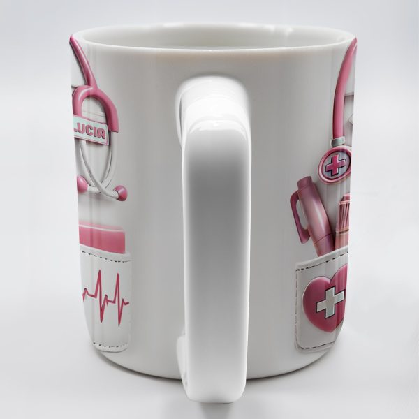Medical Appreciation Design With Stethoscope and Pocket Details - Personalized Custom Coffee Mug - DOC002_MG