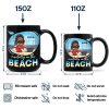 Mentally On The Beach - Personalized Black Mug Mentally On The Beach - Personalized Black Mug