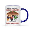 Meowy Christmas Human From Naughty Cats Personalized Mug, Christmas Gift