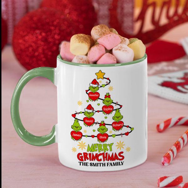 Merry Christmas-Personalized Accent Mug -Gift For Family-Christmas Gift- Family Mug-CC-AM11OZ-06acqn210923