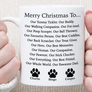 Merry Christmas To Dog Dad Personalized Custom Dog Dad Mug C571