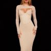 Mesh Long Sleeve Corset Midi Dresses Mesh Long Sleeve Corset Midi Dresses