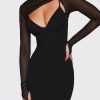 Mesh Long Sleeve Corset Midi Dresses Mesh Long Sleeve Corset Midi Dresses