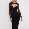Mesh Long Sleeve Corset Midi Dresses Mesh Long Sleeve Corset Midi Dresses