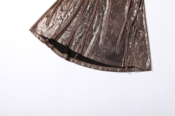 Metallic Drape Chest Backless Maxi Dress Metallic Drape Chest Backless Maxi Dress
