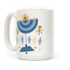 Mid-Century Modern Menorah (Hanukkah) Coffee Mug Mid-Century Modern Menorah (Hanukkah) Coffee Mug