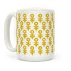 Minimal Flower Boho Pattern Yellow Coffee Mug