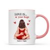 Minimalist Couple Kiss Passionate Love Gift For Him For Her Personalized Mug