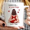 Minimalist Couple Kiss Passionate Love Gift For Him For Her Personalized Mug