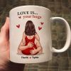 Minimalist Couple Kiss Passionate Love Gift For Him For Her Personalized Mug