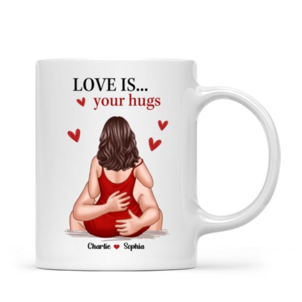 Minimalist Couple Kiss Passionate Love Gift For Him For Her Personalized Mug