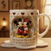 MkMo Magic Mouse The World Is Next To You - Personalized White Edge-to-Edge Mug - Gift For Couple, Fan Movies HH01