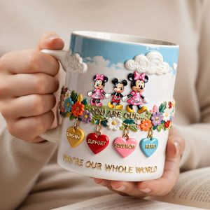 MkMo Magic Mouse You Are Our Whole World - Personalized White Edge-To-Edge Mug - Gift For Mom, Grandma NL122