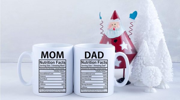 Mom And Dad Nutritional Facts Coffee Mug Set Funny Gift for Parents Anniversary Birthday Christmas Gift Mom And Dad Nutritional Facts Coffee Mug Set Funny Gift for Parents Anniversary Birthday Christmas Gift
