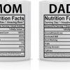 Mom And Dad Nutritional Facts Coffee Mug Set Funny Gift for Parents Anniversary Birthday Christmas Gift Mom And Dad Nutritional Facts Coffee Mug Set Funny Gift for Parents Anniversary Birthday Christmas Gift