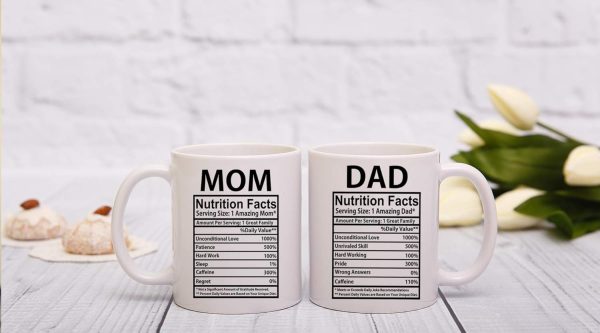 Mom And Dad Nutritional Facts Coffee Mug Set Funny Gift for Parents Anniversary Birthday Christmas Gift Mom And Dad Nutritional Facts Coffee Mug Set Funny Gift for Parents Anniversary Birthday Christmas Gift