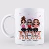 Mom Daughter Doll Sitting On Text Personalized Mug Mom Daughter Doll Sitting On Text Personalized Mug