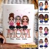 Mom Daughter Doll Sitting On Text Personalized Mug Mom Daughter Doll Sitting On Text Personalized Mug