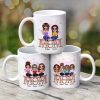Mom Daughter Doll Sitting On Text Personalized Mug Mom Daughter Doll Sitting On Text Personalized Mug