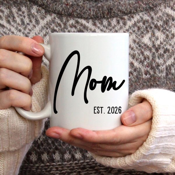 Mom EST 2026 Coffee Mug Pregnancy Announcement Gift for Expecting Mom, First Time Mom Gift Mom EST 2026 Coffee Mug Pregnancy Announcement Gift for Expecting Mom, First Time Mom Gift