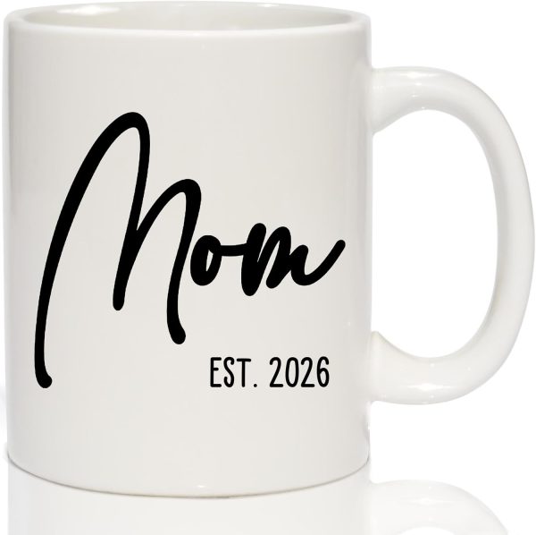 Mom EST 2026 Coffee Mug Pregnancy Announcement Gift for Expecting Mom, First Time Mom Gift Mom EST 2026 Coffee Mug Pregnancy Announcement Gift for Expecting Mom, First Time Mom Gift