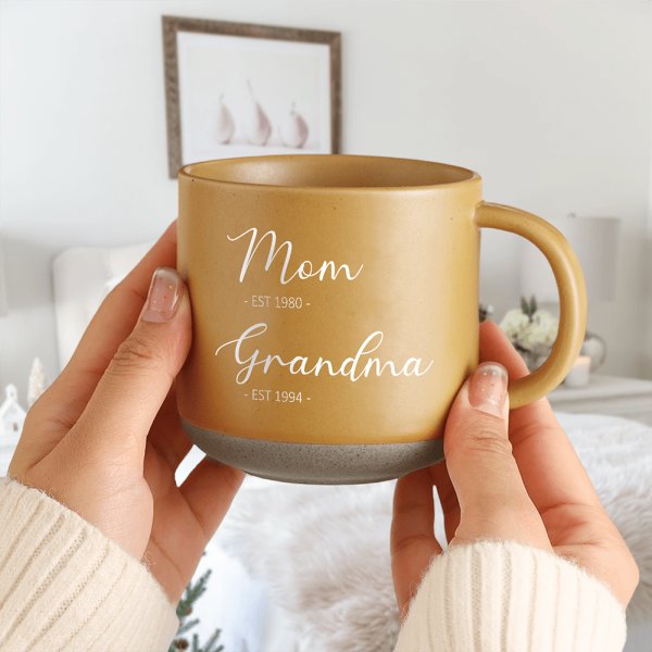 Mom Grandma Great Grandma Personalized Pottery Mug, Gift For Mom Grandma TH10 895028