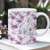 Mom & Kids Hands Holding Outline Chinoiseries Pattern Personalized Mug
