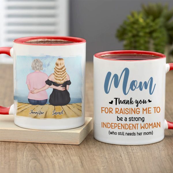 Mom, Thank You For Raising Me, Gift For Mom, Personalized Mug, Mom And Daughter Sitting Mug, Mother's Day Gift Mom, Thank You For Raising Me, Gift For Mom, Personalized Mug, Mom And Daughter Sitting Mug, Mother's Day Gift