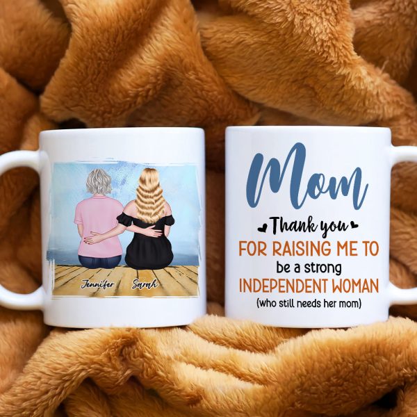 Mom, Thank You For Raising Me, Gift For Mom, Personalized Mug, Mom And Daughter Sitting Mug, Mother's Day Gift Mom, Thank You For Raising Me, Gift For Mom, Personalized Mug, Mom And Daughter Sitting Mug, Mother's Day Gift