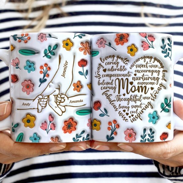 Mom Thoughtful Awesome Sweet Love - Gift For Mother, Mom - 3D Inflated Effect Printed Mug, Personalized White Edge-to-Edge Mug Mom Thoughtful Awesome Sweet Love - Gift For Mother, Mom - 3D Inflated Effect Printed Mug, Personalized White Edge-to-Edge Mug