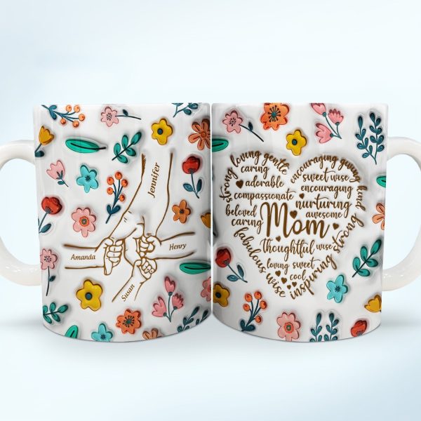 Mom Thoughtful Awesome Sweet Love - Gift For Mother, Mom - 3D Inflated Effect Printed Mug, Personalized White Edge-to-Edge Mug Mom Thoughtful Awesome Sweet Love - Gift For Mother, Mom - 3D Inflated Effect Printed Mug, Personalized White Edge-to-Edge Mug