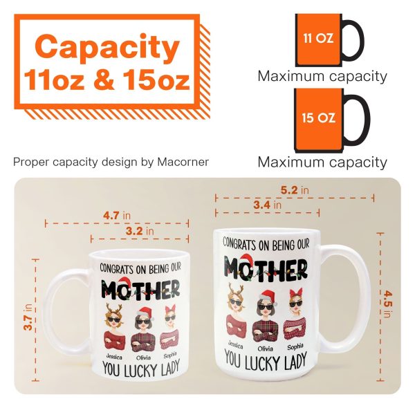 Mom, You Lucky Lady - Personalized Mug