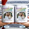 Mother And Daughter, A Bond That Can't Be Broken, Hearts and Photo - Personalized Custom Coffee Mug - FAM315_MG