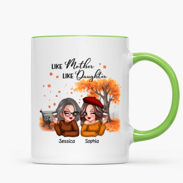 Mother And Daughter Pretty Woman Fall Season Personalized Mug