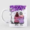 Mother And Daughter Sitting Under Purple Tree Personalized Mug