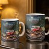 Mountain Camping Adventure Under The Stars With Van And Tent - Personalized Custom Coffee Mug - CAMP013_MG