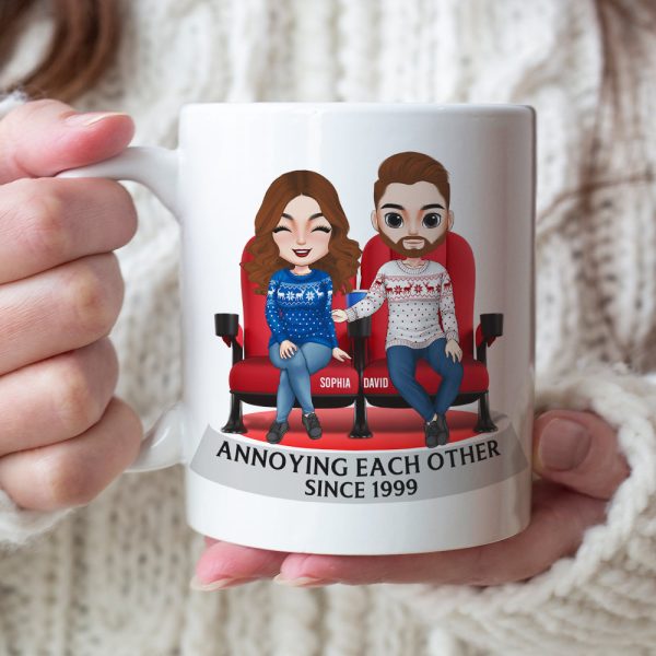 Movie Couple Annoying Each Other Since [Custom Year], Personalized Couple White Mug