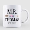Mr Mrs Couple Anniversary Wedding Gift Personalized Coffee Mug